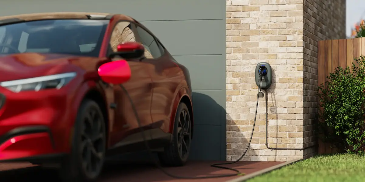 Electric Vehicle charging at home using a WC2 Socket 7kW.