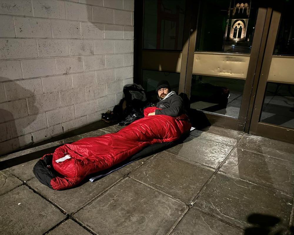 Richard Roncero sleeping rough to raise funds for Steps to Hope.