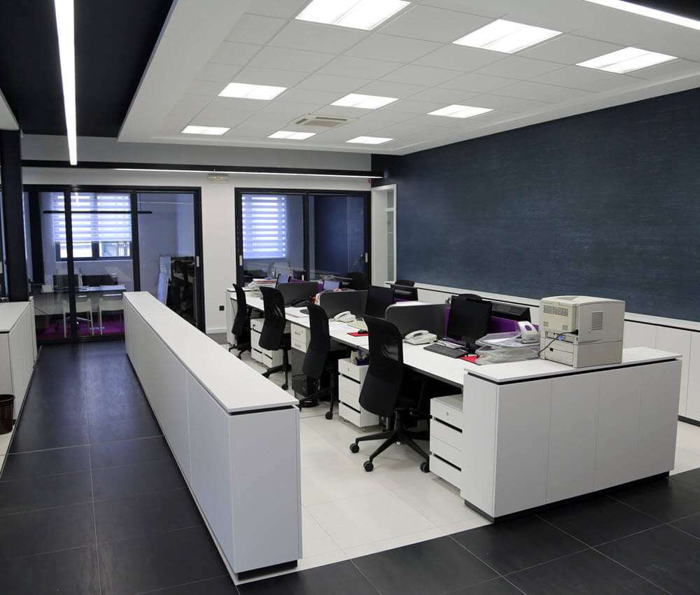 LED office lighting in Edinburgh.