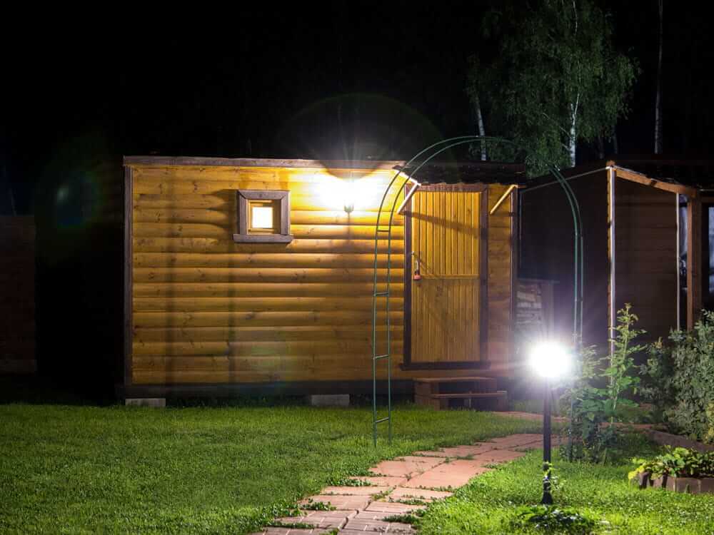 Running electrical power to a garden shed for lighting and plug points.