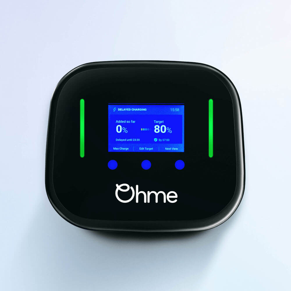 The Ohme Home Pro type 2 7.4kW EV charger straight out of the box.