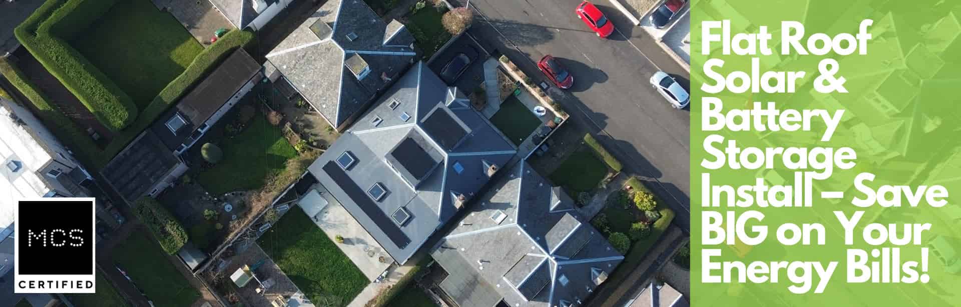 Installing solar panels on flat roof with battery storage - Case Study Edinburgh.