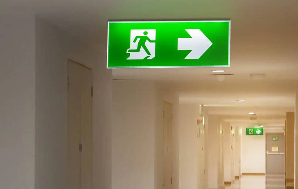 Emergency lights are subject to strict testing standards (including BS 5266).