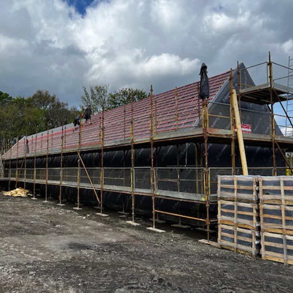 The new Gospel Hall being built. The new Gospel Hall being built.