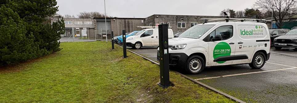 Workplace EV charging installation in Edinburgh with OZEV grant support.