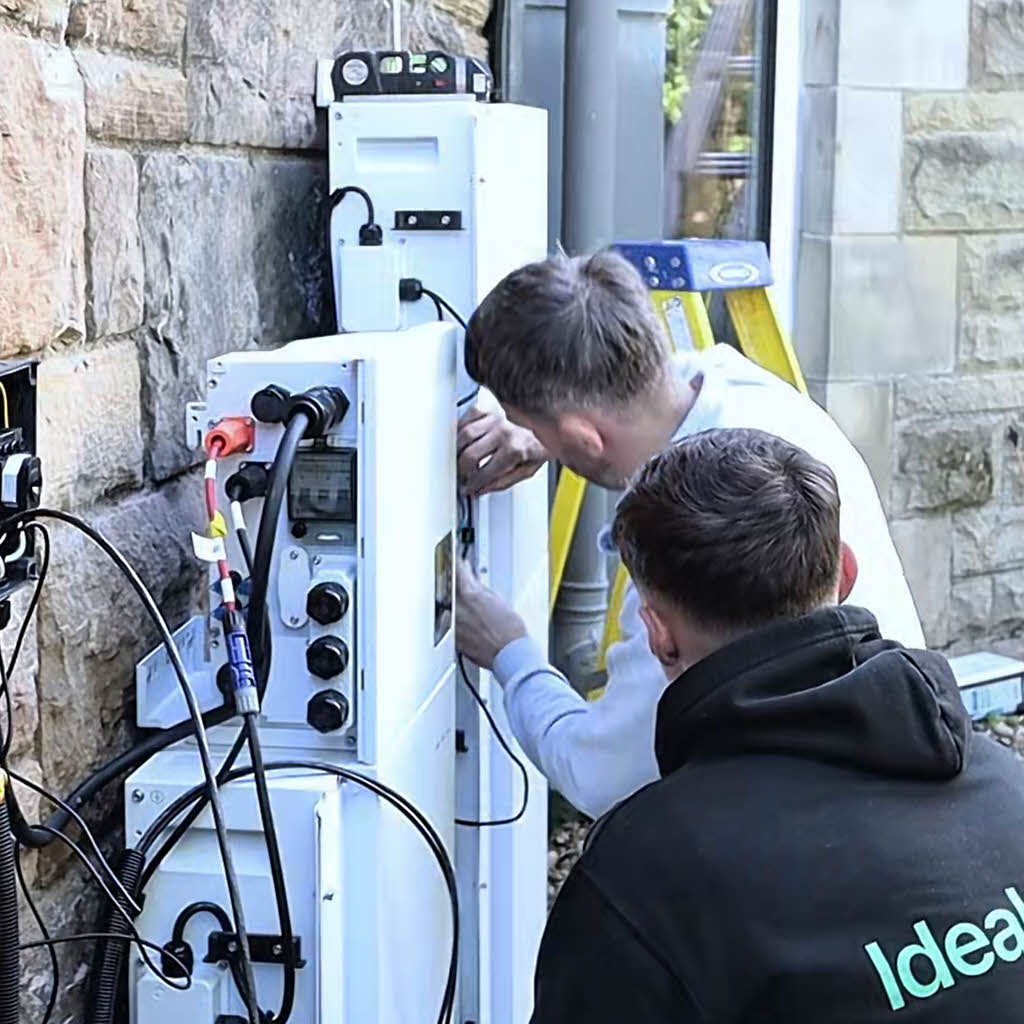 Solar panels successfully installed on church roof. Starting to install the Alpha ESS batteries and Smile G3 inverter.