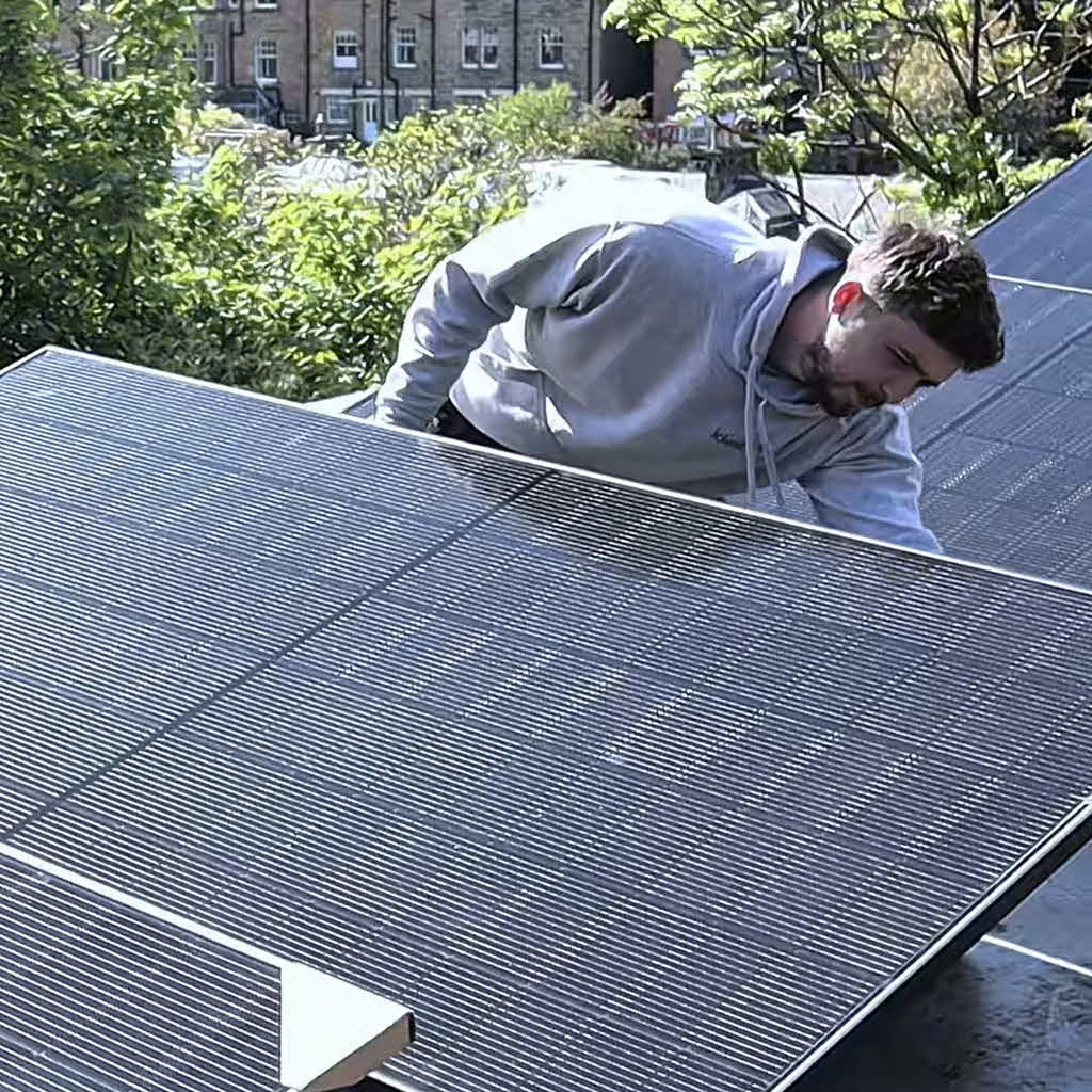 In-roof tray system fitted for the solar panels. Installing 5kW of new solar panels.